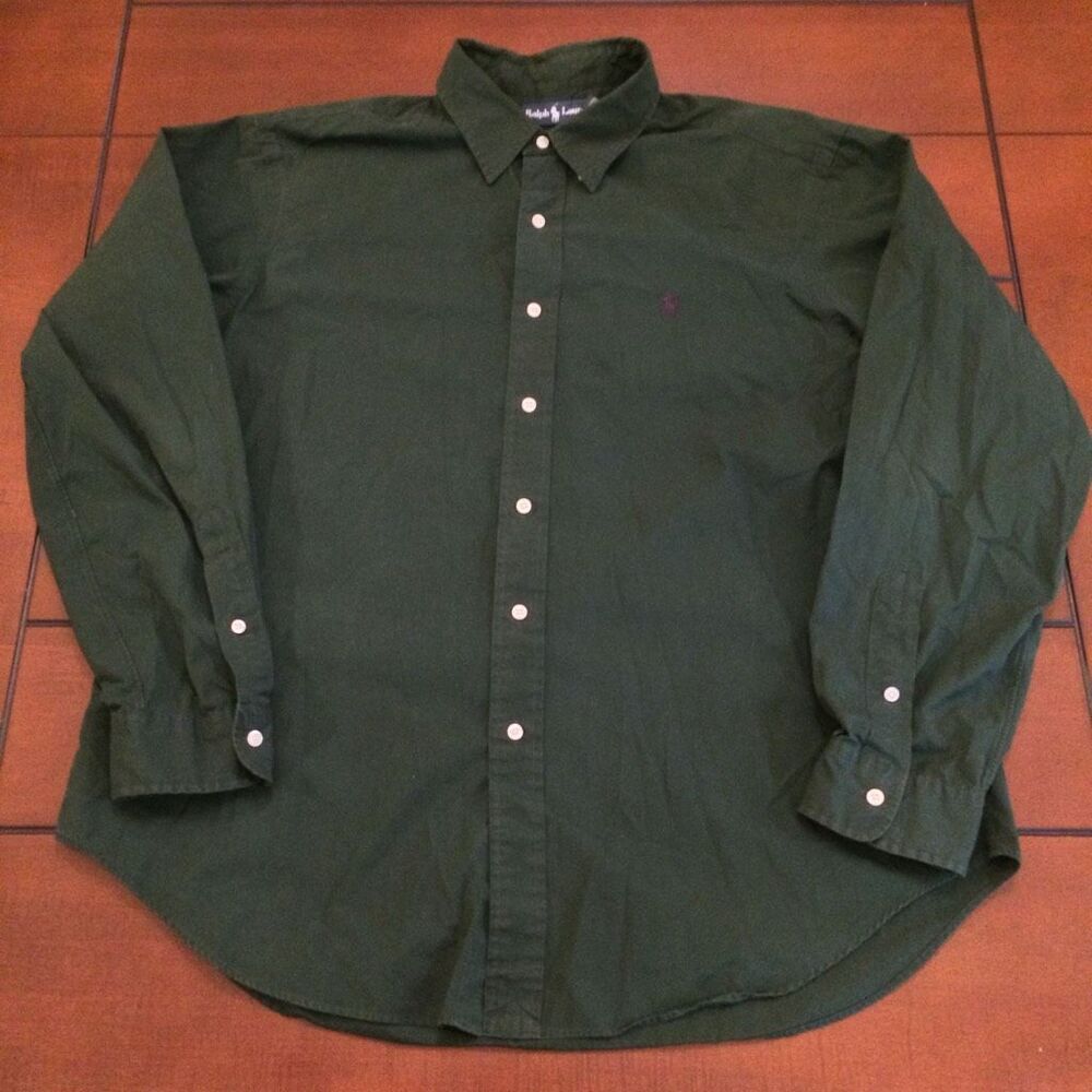 Polo Ralph Lauren green button up xl men’s